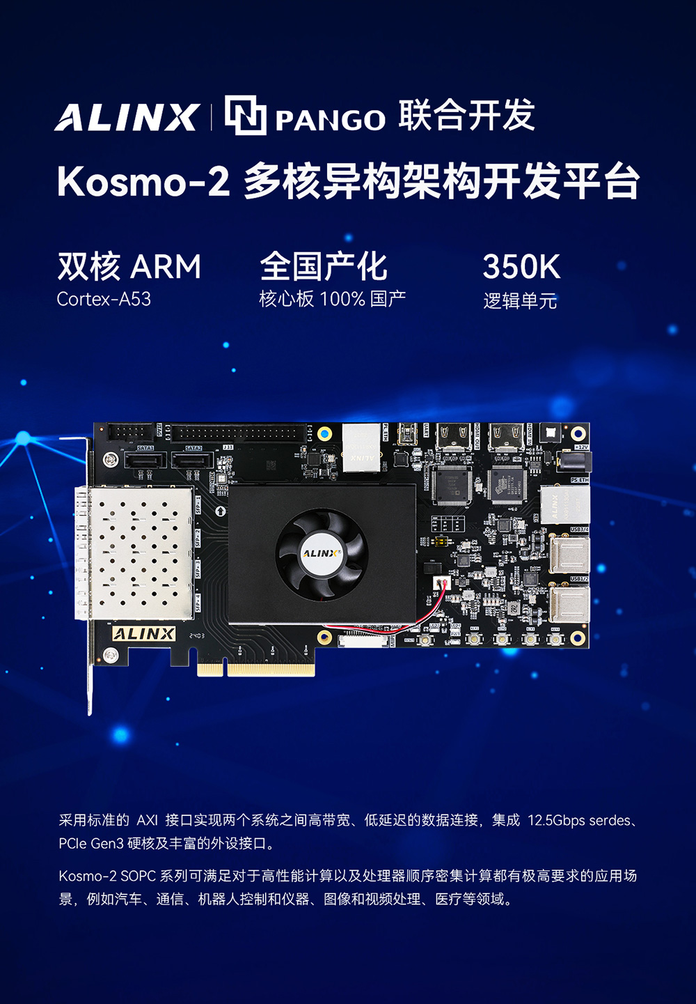 ALINX 聯(lián)合紫光同創(chuàng)發(fā)布首款國產(chǎn) Kosmo-2可編程系統(tǒng)平臺 FPGA 開發(fā)套件 開發(fā)板核心板